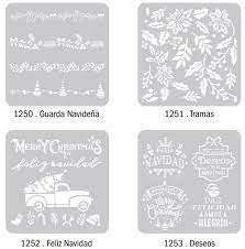 STENCIL EQARTE 30*30 CM Nro 1252 NAVIDAD FELIZ NAVIDAD - Print Copy