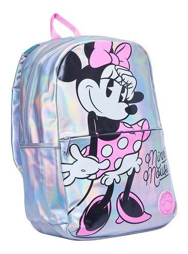 Borsa Porta Scarpe PASO Minnie - Multicolor, Con Coulisse E Tasca Con Cerniera, 45x34 Cm - 2